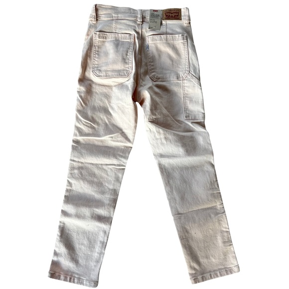Levi’s Denim 724 High Rise Slim Straight Cropped Jeans Natural Light Peach 27 - Picture 3 of 7